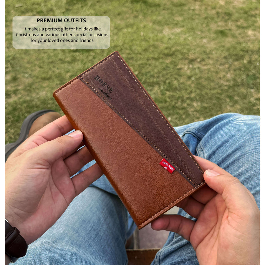 New Long Horse Leather Wallet ( Imported )